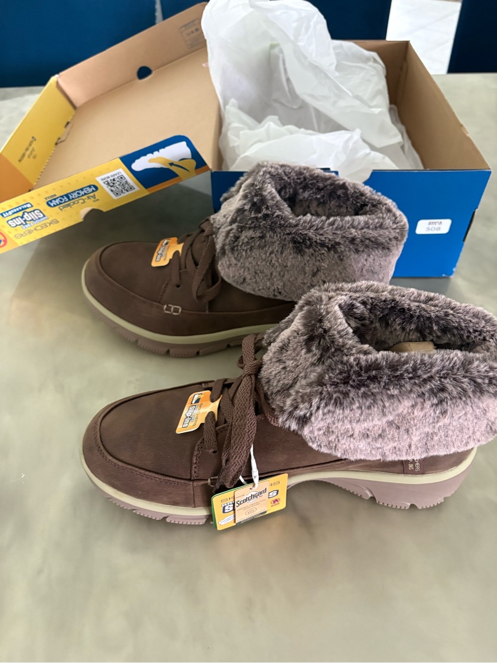 Skechers Women's Brown Faux Fur Lined Winter Boots - Picture 3 of 5